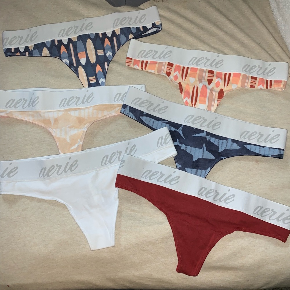 6 aeries thongs xs and s